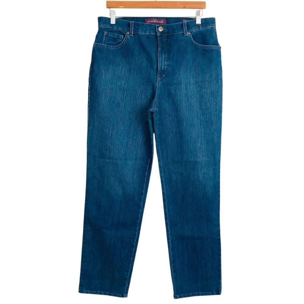 Gloria Vanderbilt Medium Wash Denim Stretch Straight Leg Amanda Jeans Size 14
